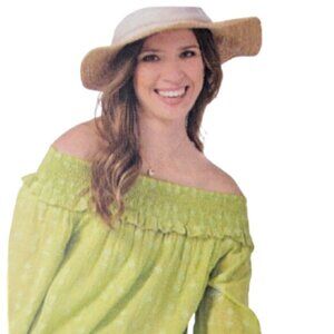 NWT Charlie Paige Lime Off the Shoulder Top Size S/M